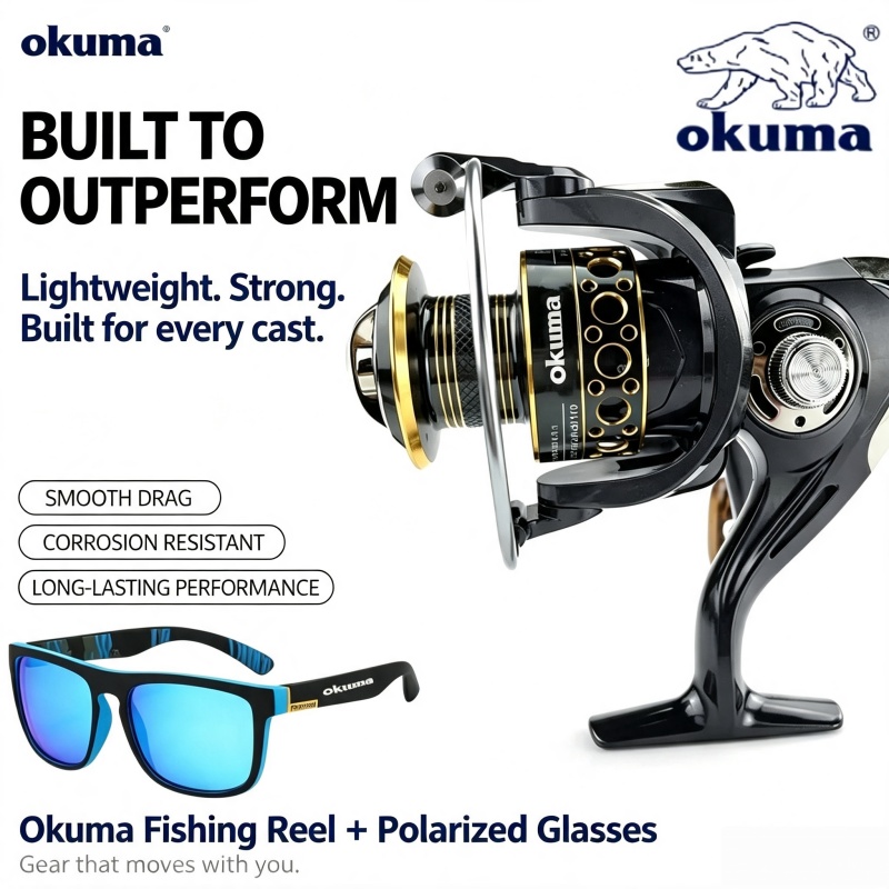 Surf Reel - OKUMA-Spinning Reel, MetalUltra Light Fishing Reel,