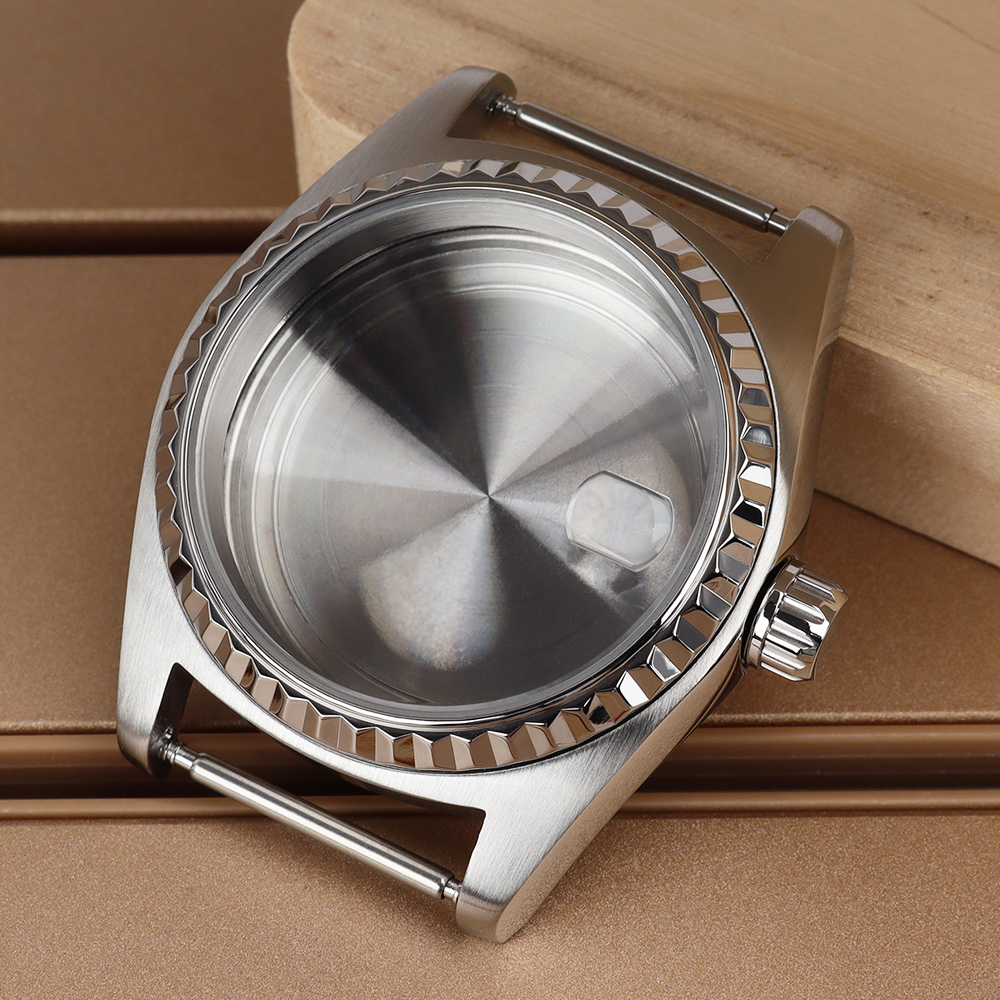 NH35 36 Silver Polished Watch  - Reel Case review and price